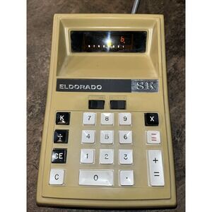 Vtg Eldorado 8K Calculated Gold Color Serial No 004549 Working